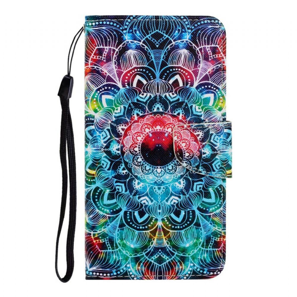 Flipové Pouzdro Na iPhone 13 Na Lana Okázalá Strappy Mandala