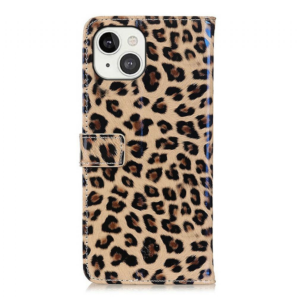 Kožené Pouzdro Na iPhone 13 Leopard