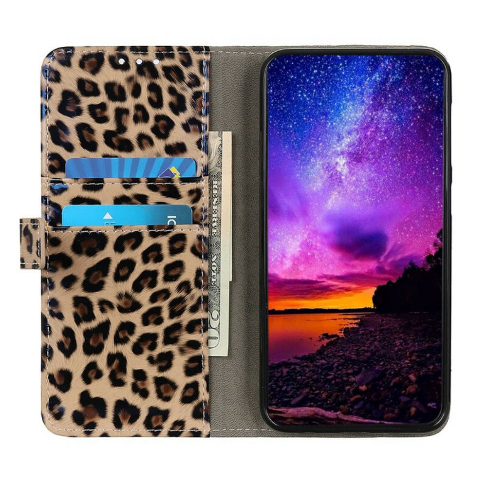 Kožené Pouzdro Na iPhone 13 Leopard