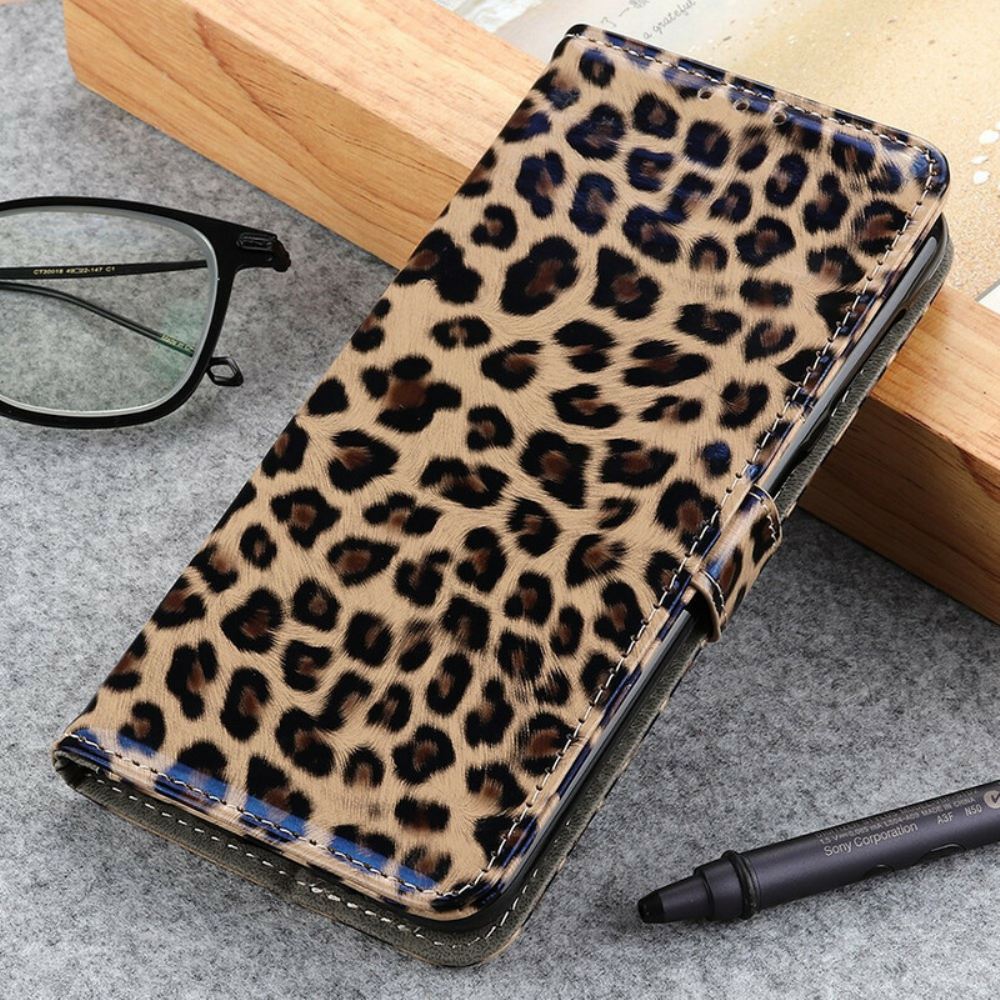 Kožené Pouzdro Na iPhone 13 Leopard