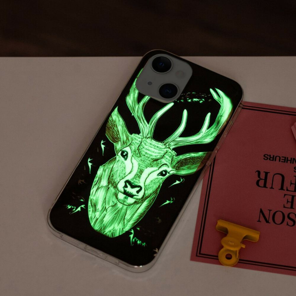 Kryt Na iPhone 13 Fluorescenční Majestátní Jelen