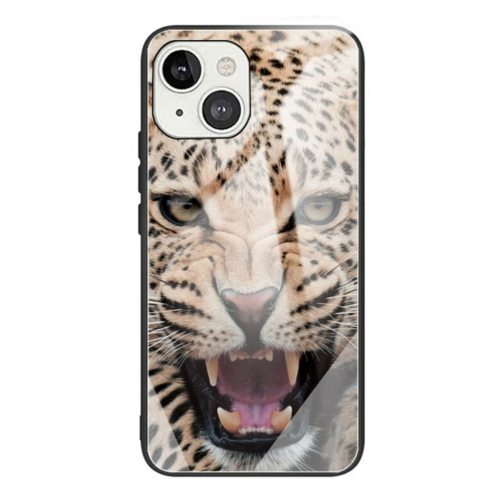 Kryt Na iPhone 13 Tvrzené Sklo Leopard