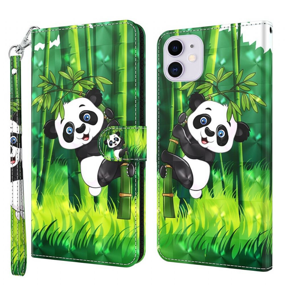 Flipové Pouzdro Na iPhone 13 Pro Max Panda A Bambus