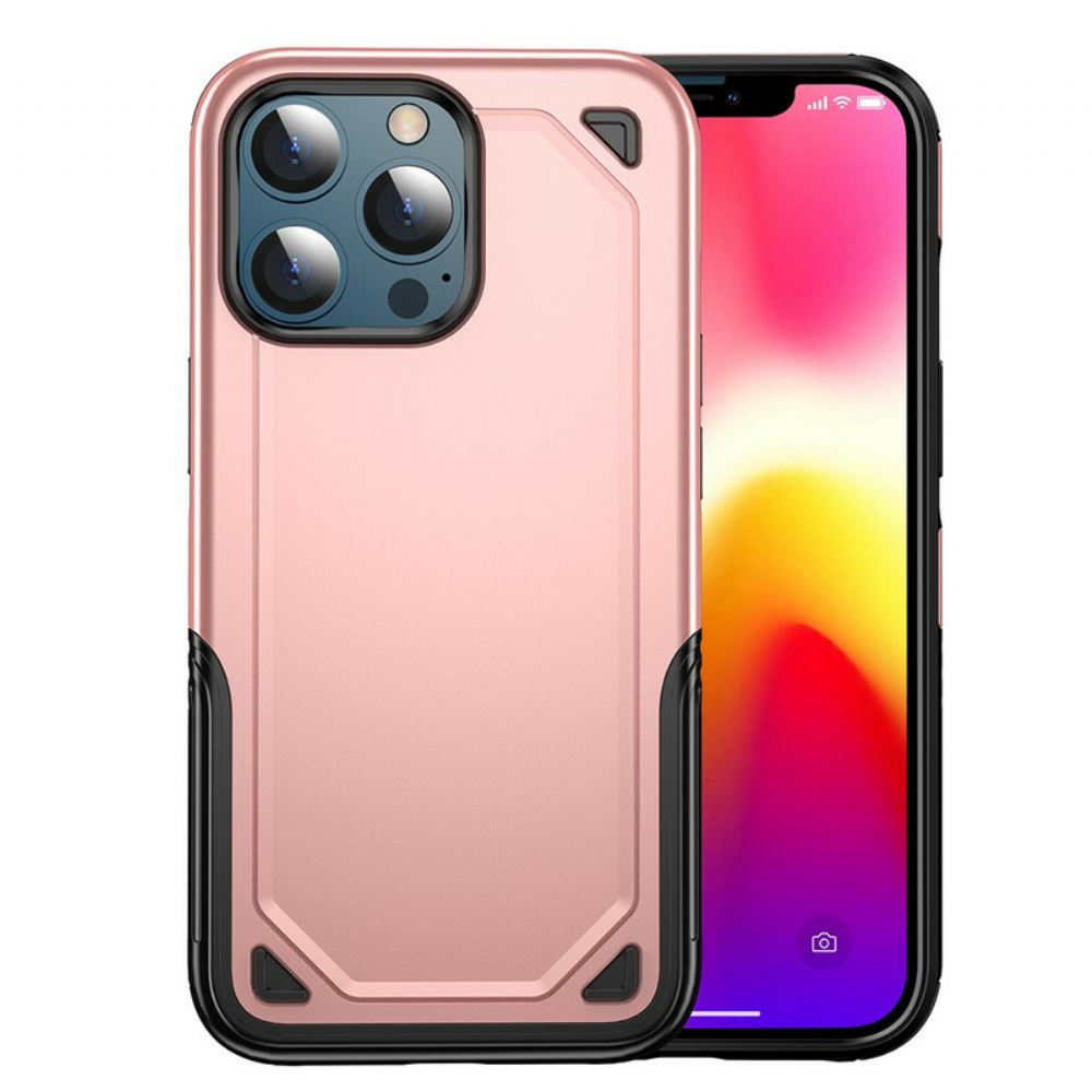 Kryt Na iPhone 13 Pro Max Zbroj S Kovovým Efektem