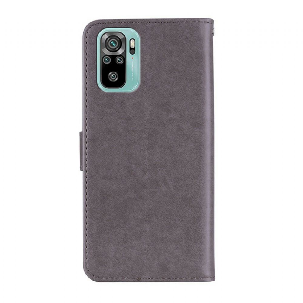 Kožené Pouzdro Na Xiaomi Redmi Note 10 / 10S Mandala Sova A Šňůrka