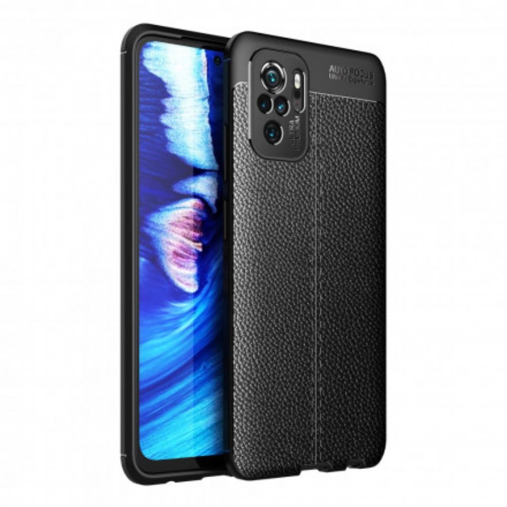 Kryt Na Xiaomi Redmi Note 10 / 10S Dvouřadý Kožený Efekt Litchi