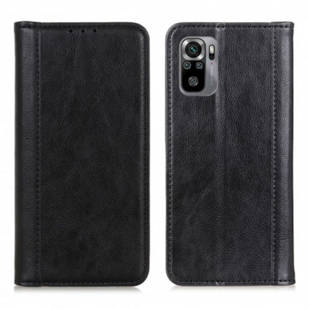 Kryty Na Mobil Na Xiaomi Redmi Note 10 / 10S Flipové Pouzdro Verze Litchi Split Leather