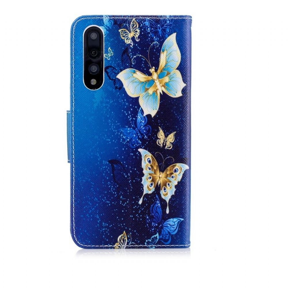 Flipové Pouzdro Na Huawei P20 Pro Motýli V Noci