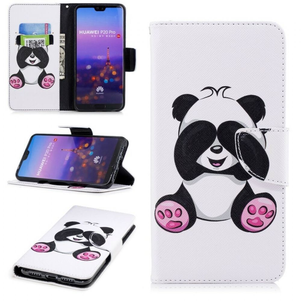 Flipové Pouzdro Na Huawei P20 Pro Panda Zábava