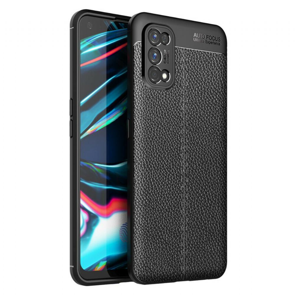 Kryt Na Realme 7 Pro Efekt Kůže Litchi S Dvojitou Linií