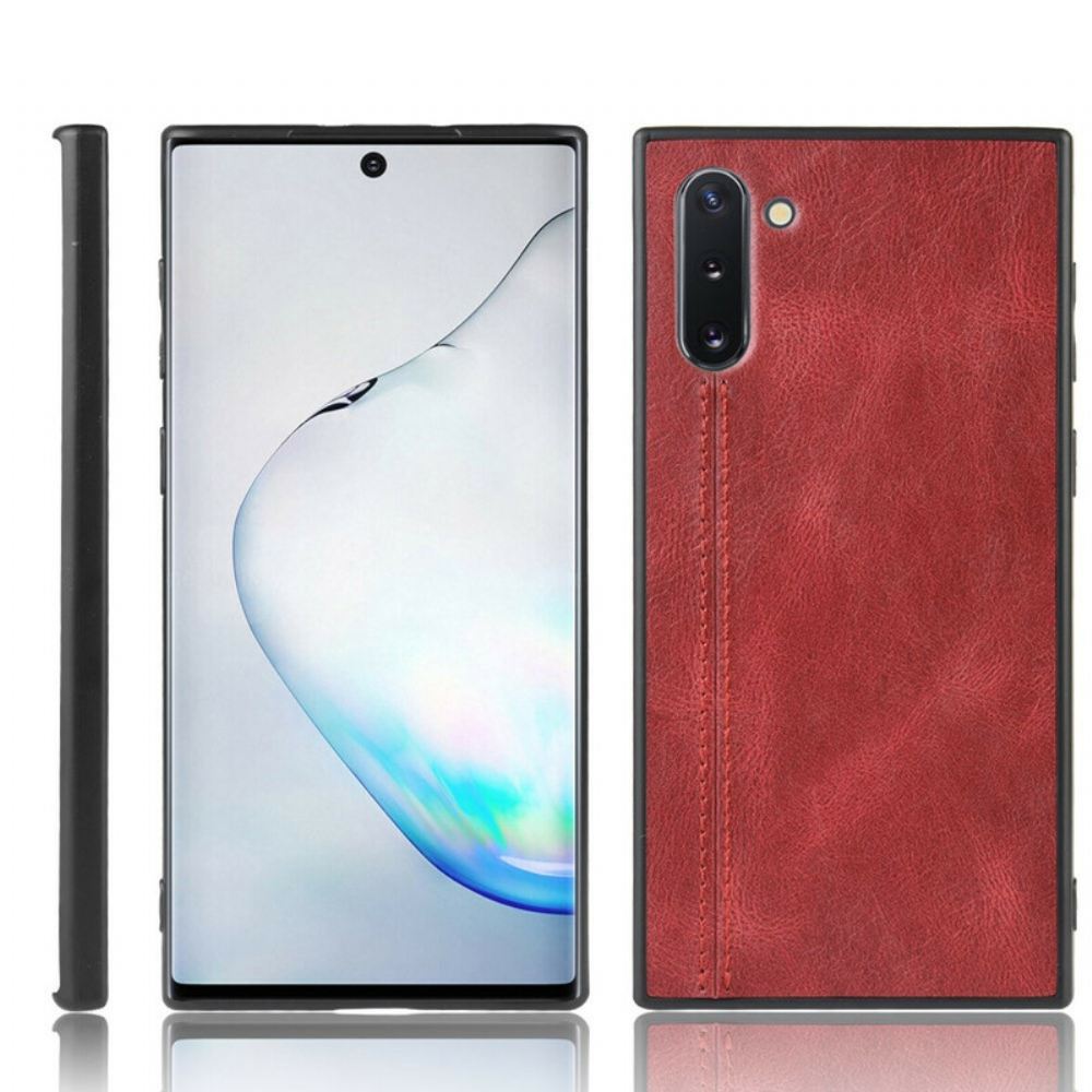 Kryt Na Samsung Galaxy Note 10 Efekt Švu Z Kůže