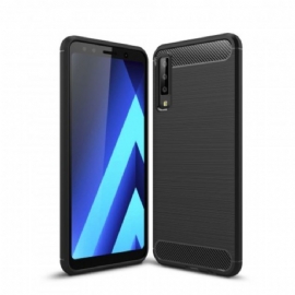 Kryt Na Samsung Galaxy A7 Kartáčované Uhlíkové Vlákno