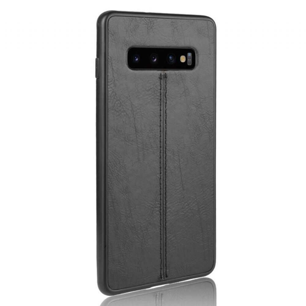 Kryt Na Samsung Galaxy S10 Efekt Kůže Ve Švu