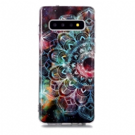 Kryt Na Samsung Galaxy S10 Fluorescenční Barevná Mandala