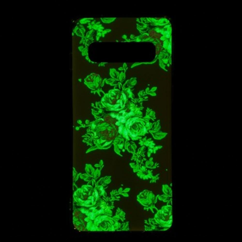 Kryt Na Samsung Galaxy S10 Fluorescenční Květiny Liberty