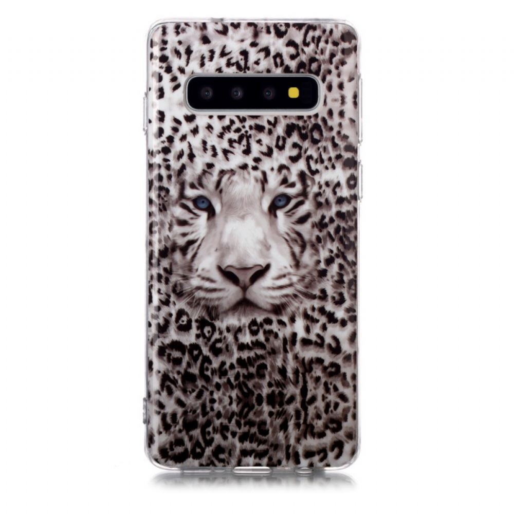 Kryt Na Samsung Galaxy S10 Fluorescenční Leopard