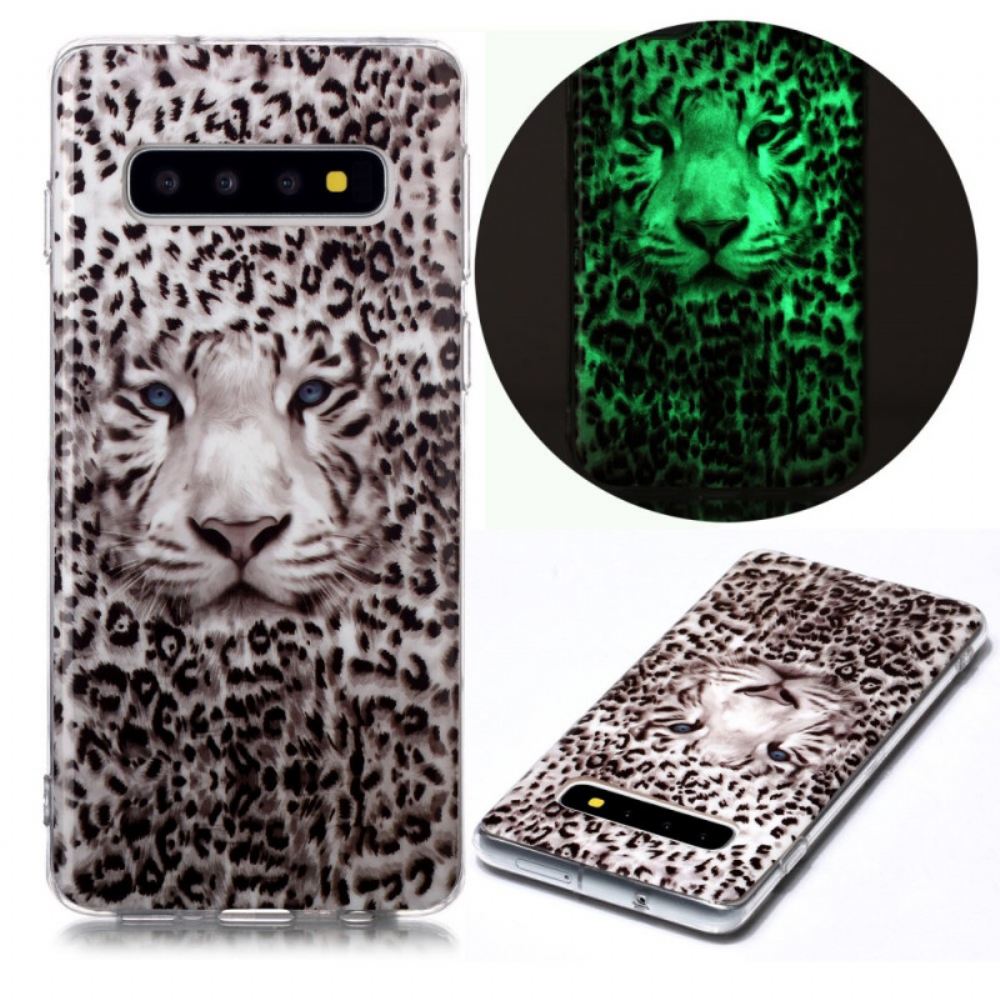 Kryt Na Samsung Galaxy S10 Fluorescenční Leopard