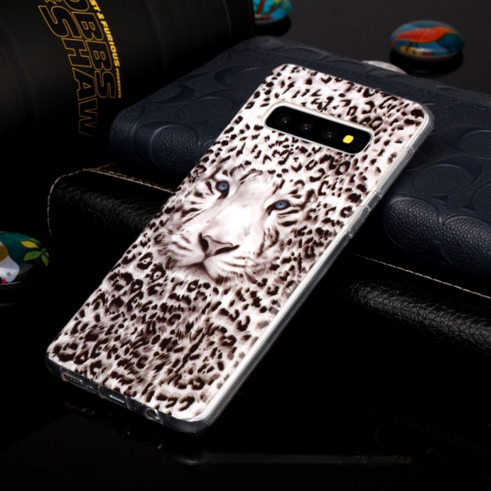 Kryt Na Samsung Galaxy S10 Fluorescenční Leopard