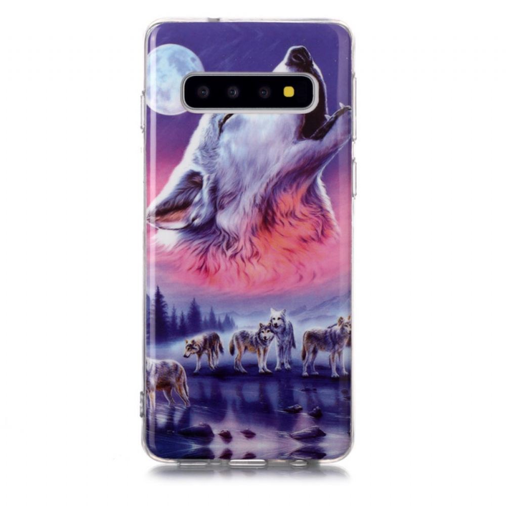 Kryt Na Samsung Galaxy S10 Fluorescenční Wolf Pack