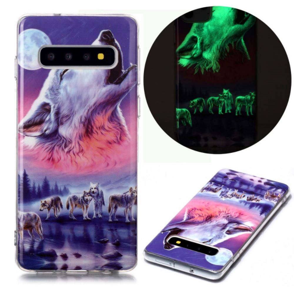 Kryt Na Samsung Galaxy S10 Fluorescenční Wolf Pack