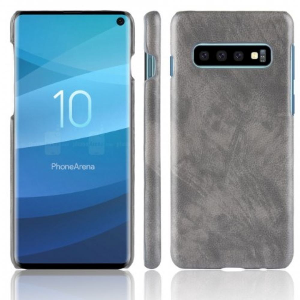 Kryt Na Samsung Galaxy S10 Kožený Efekt Litchi