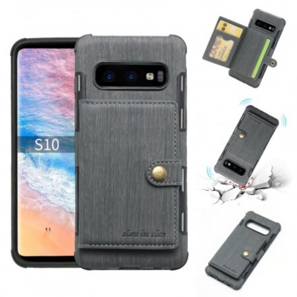 Kryt Na Samsung Galaxy S10 Premium Fabric Card Holder