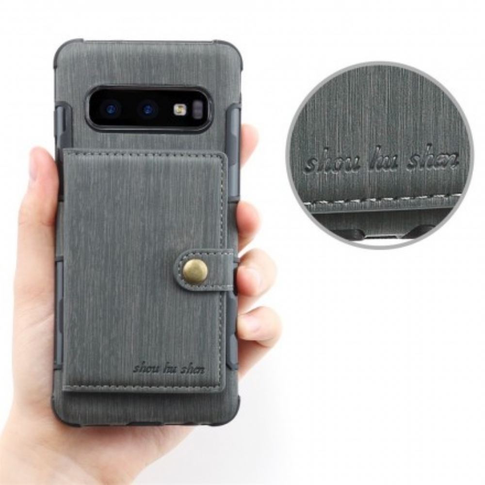 Kryt Na Samsung Galaxy S10 Premium Fabric Card Holder