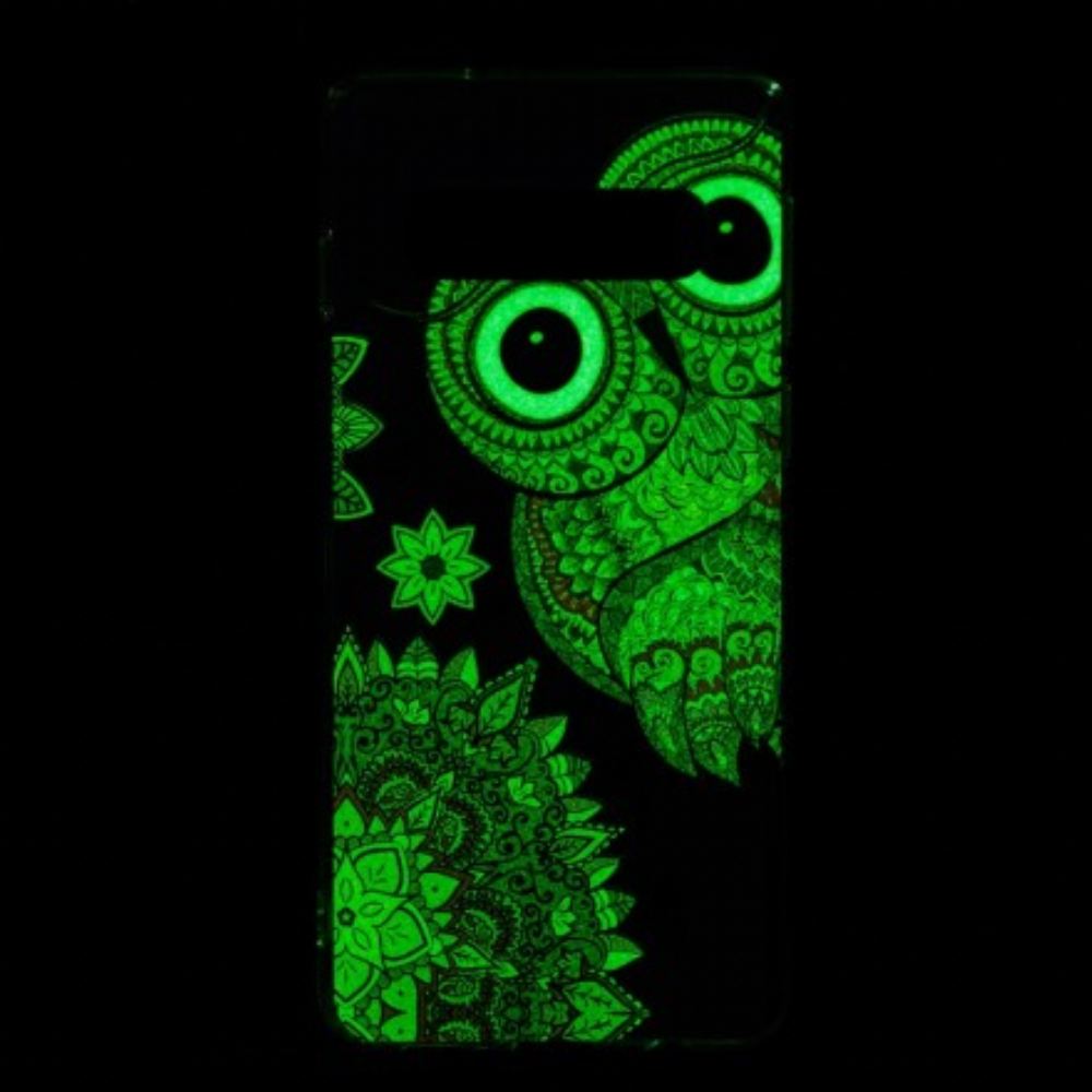 Kryty Na Mobil Na Samsung Galaxy S10 Fluorescenční Mandala Sova