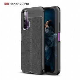 Kryt Na Honor 20 Pro Efekt Kůže Litchi S Dvojitou Linií