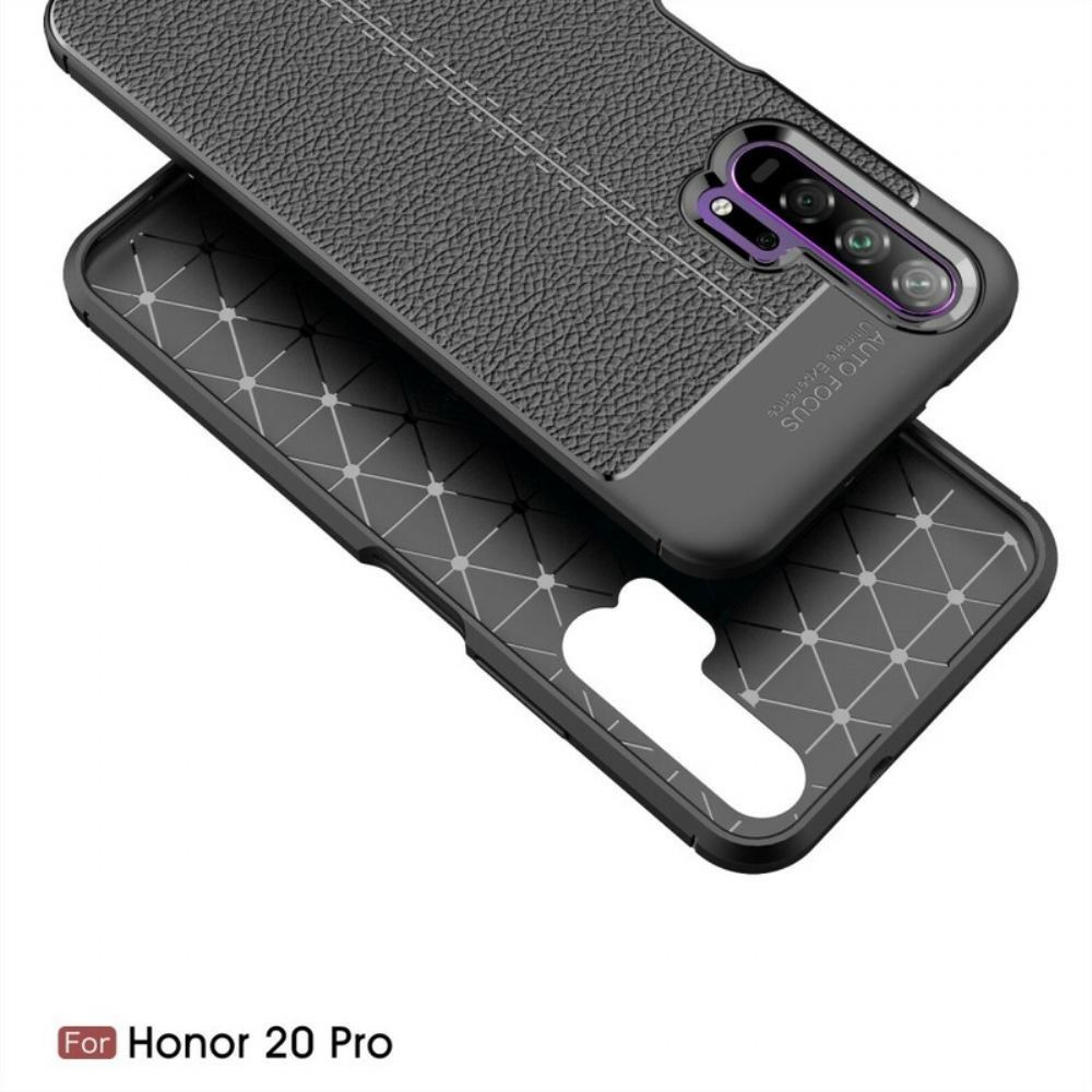 Kryt Na Honor 20 Pro Efekt Kůže Litchi S Dvojitou Linií