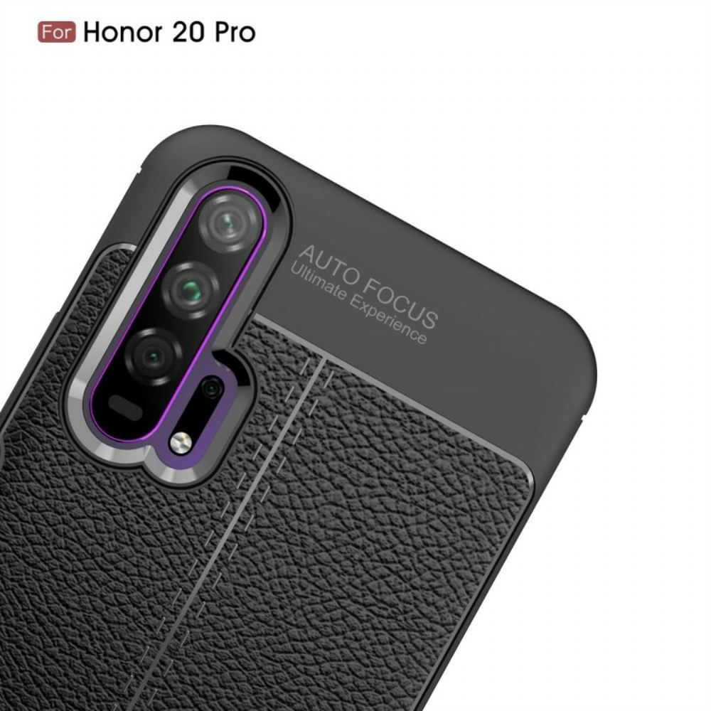 Kryt Na Honor 20 Pro Efekt Kůže Litchi S Dvojitou Linií