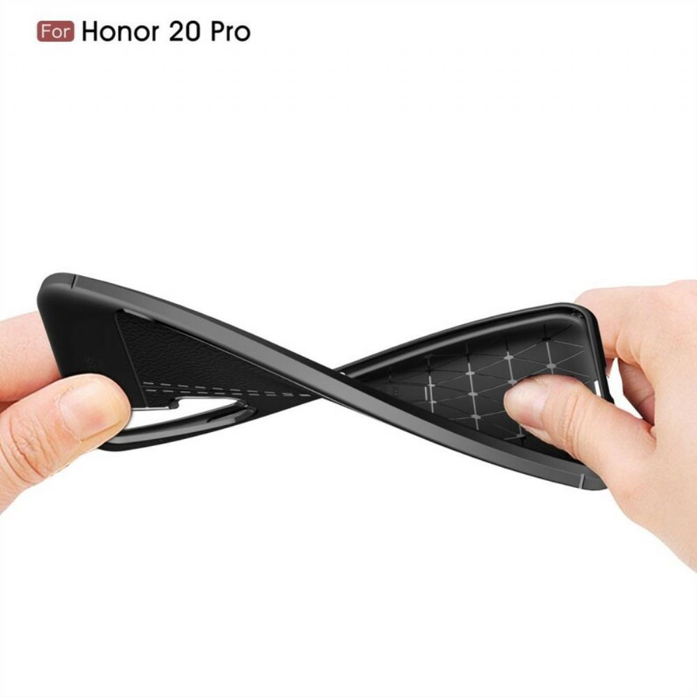 Kryt Na Honor 20 Pro Efekt Kůže Litchi S Dvojitou Linií