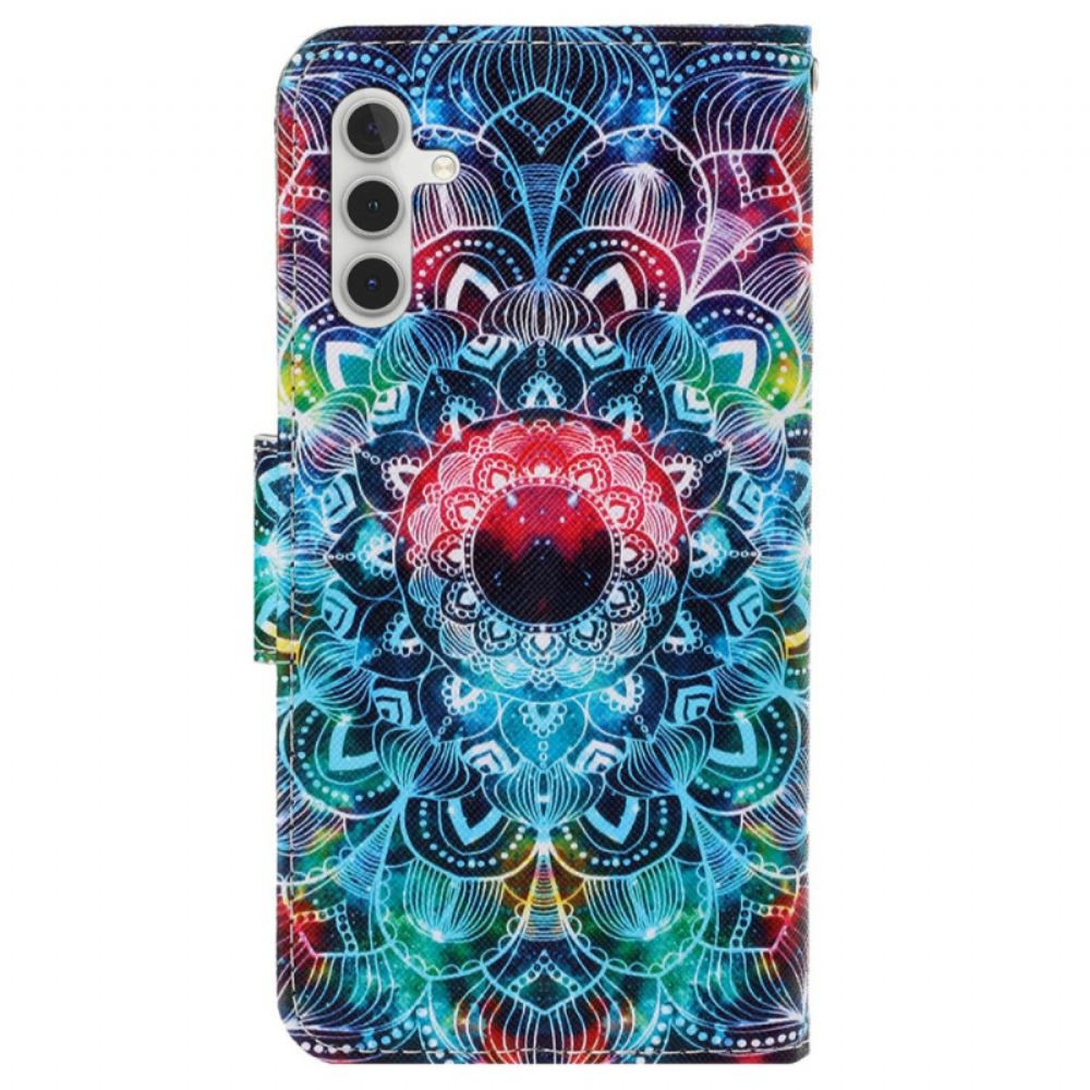 Peněženková Pouzdra Samsung Galaxy A15 5g Kryty Na Mobil Vynikající Mandala S Popruhem