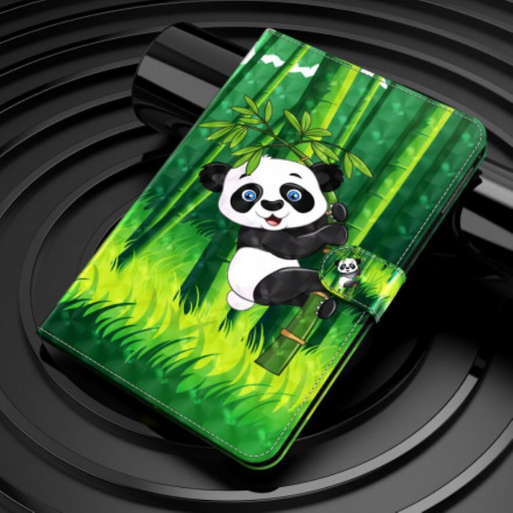 Flipové Pouzdro Na Samsung Galaxy Tab A7 Světelná Skvrna Panda