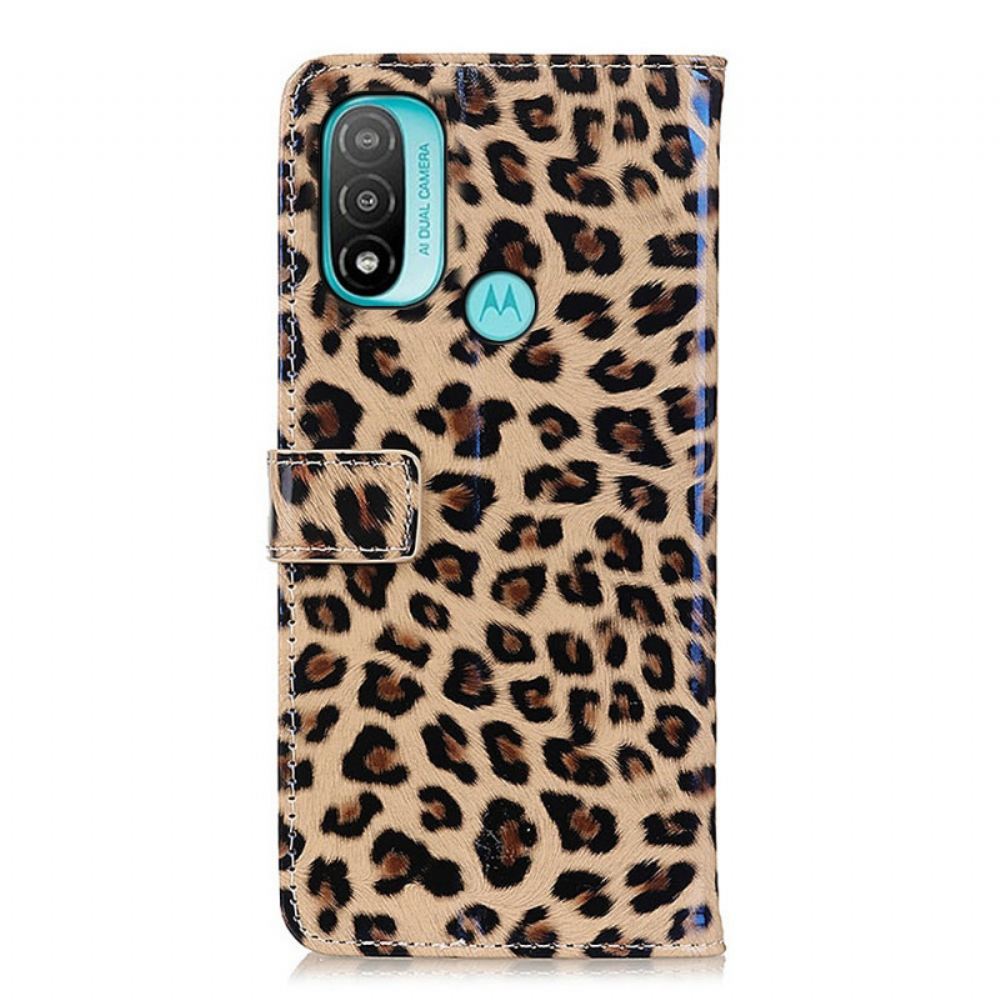 Flipové Pouzdro Na Moto E40 / E30 / E20 Jediný Leopard