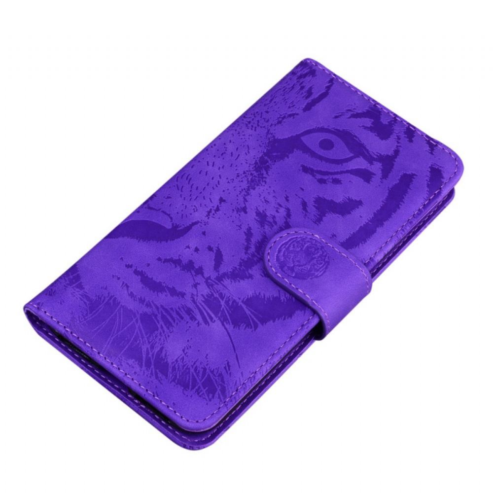 Flipové Pouzdro Na Moto E40 / E30 / E20 Tiger Face Print