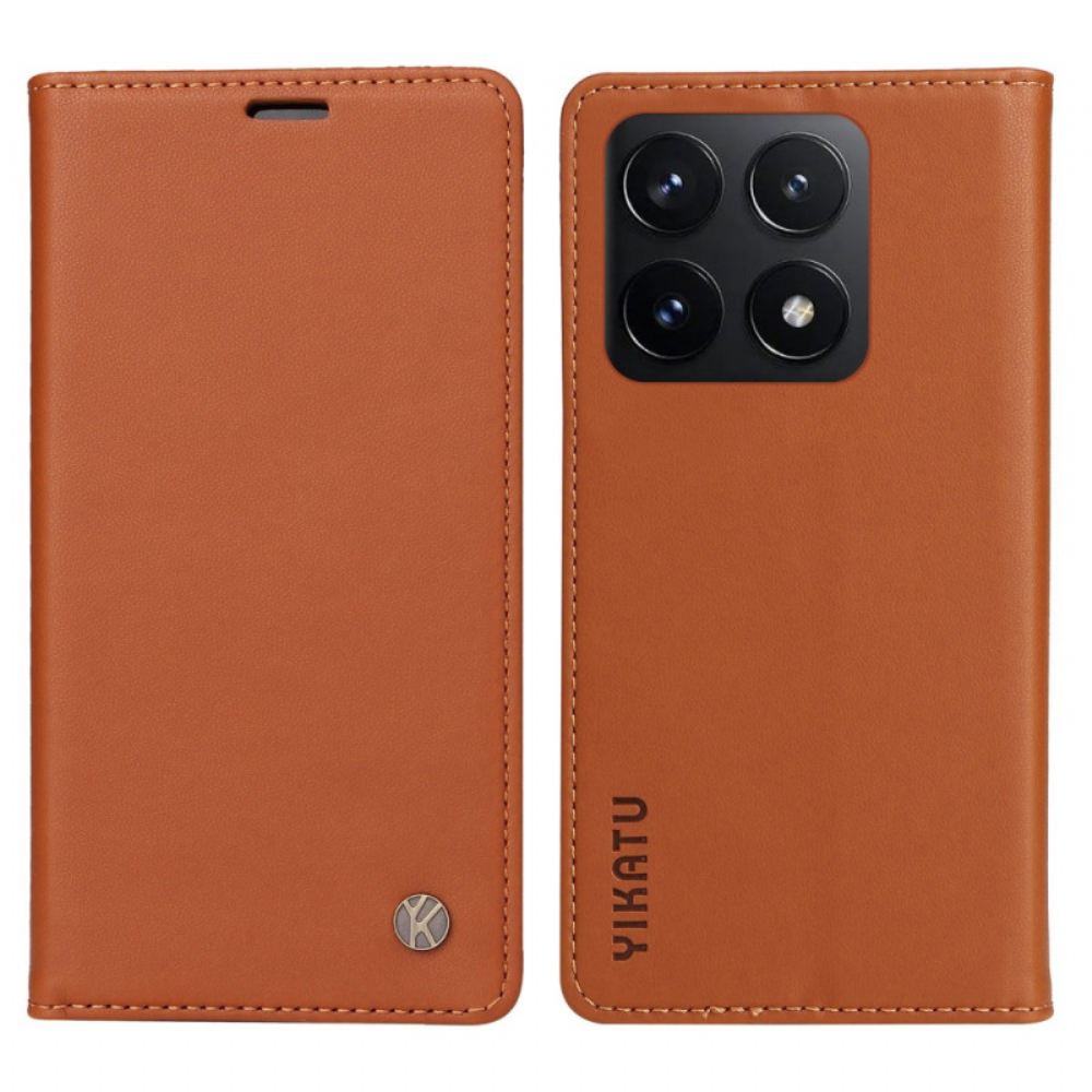 Kožené Pouzdro Folio Xiaomi 14t Klasické Yikatu