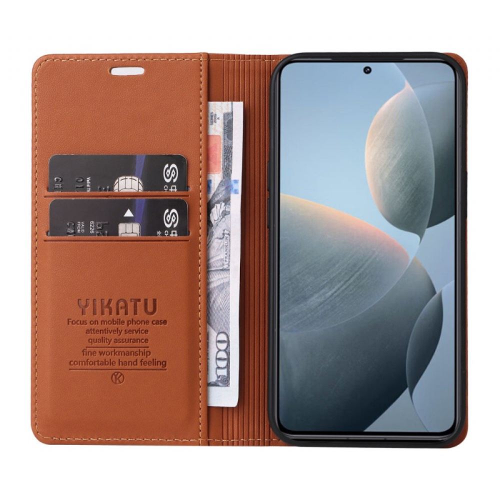 Kožené Pouzdro Folio Xiaomi 14t Klasické Yikatu