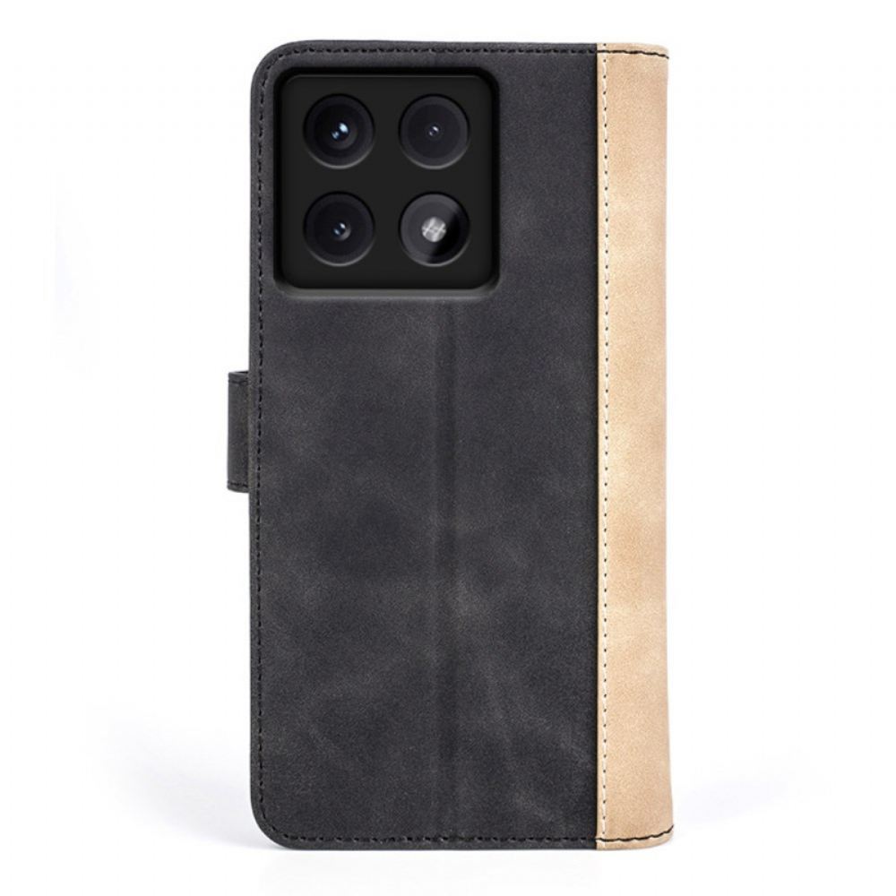 Kožený Kryt Xiaomi 14t Dvoubarevný Design