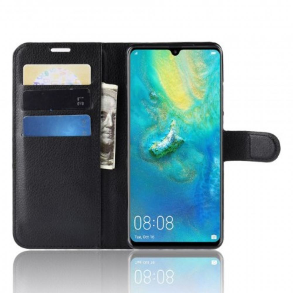 Kožené Pouzdro Na Huawei P30 Pro Retro Liči