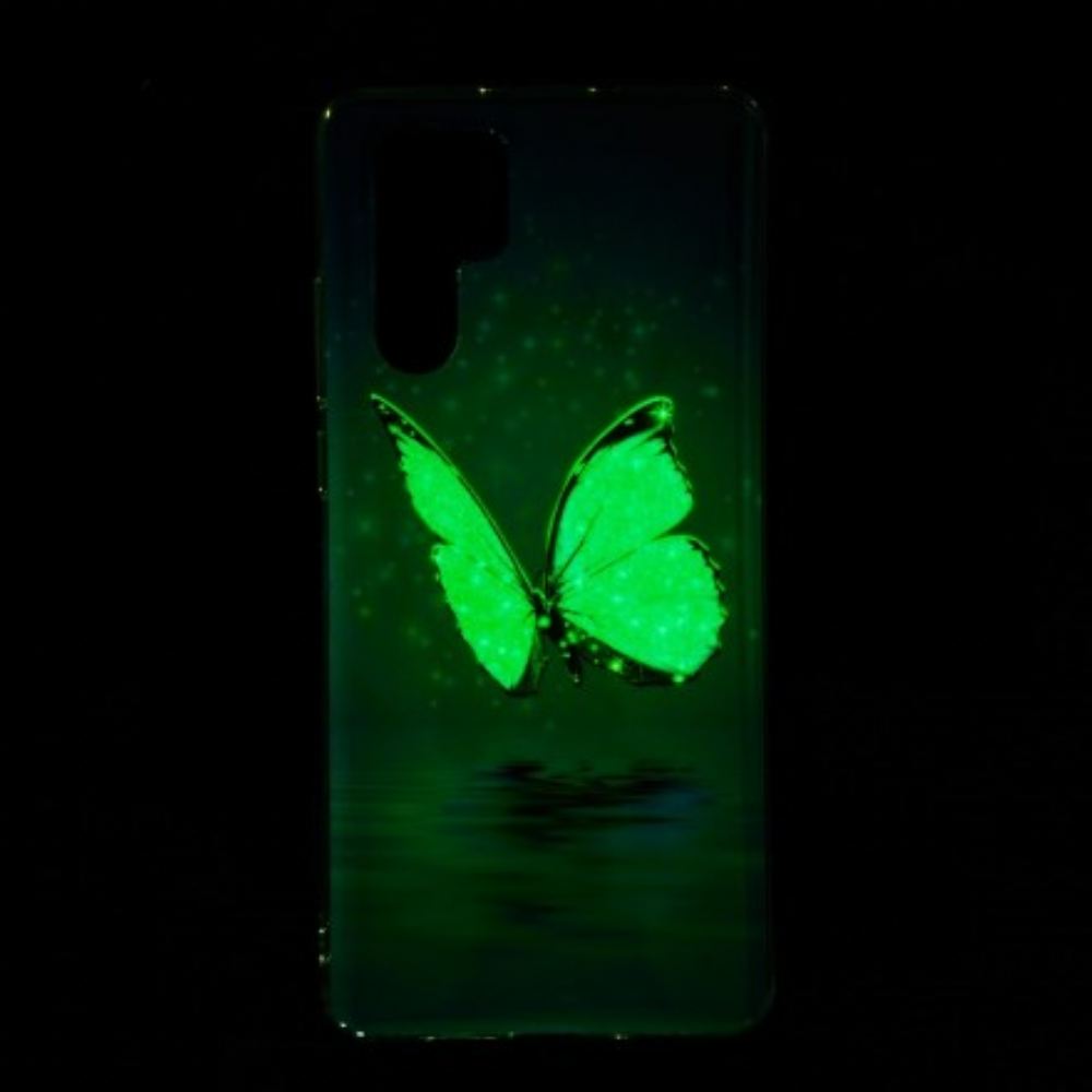 Kryt Na Huawei P30 Pro Fluorescenční Modrý Motýl