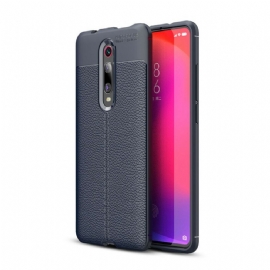 Kryty Na Mobil Na Xiaomi Mi 9T / Mi 9T Pro Dvojitá Linie Litchi Kožený Efekt