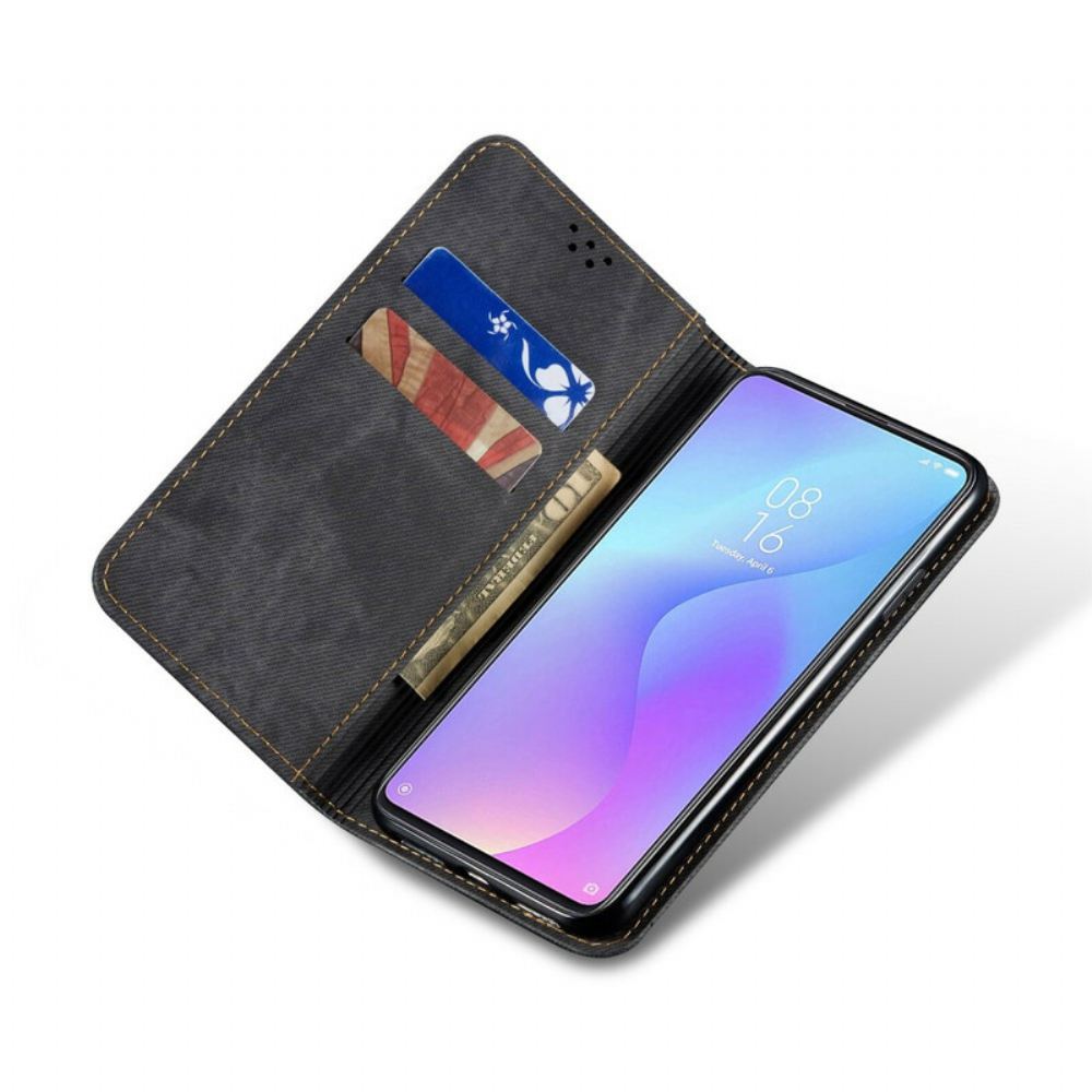 Kryty Na Mobil Na Xiaomi Mi 9T / Mi 9T Pro Flipové Pouzdro Džínovina