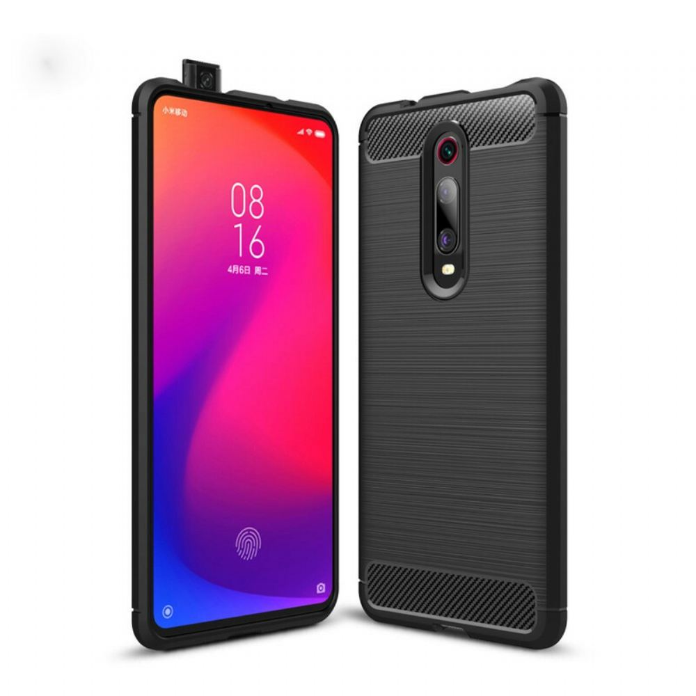 Kryty Na Mobil Na Xiaomi Mi 9T / Mi 9T Pro Kartáčované Uhlíkové Vlákno