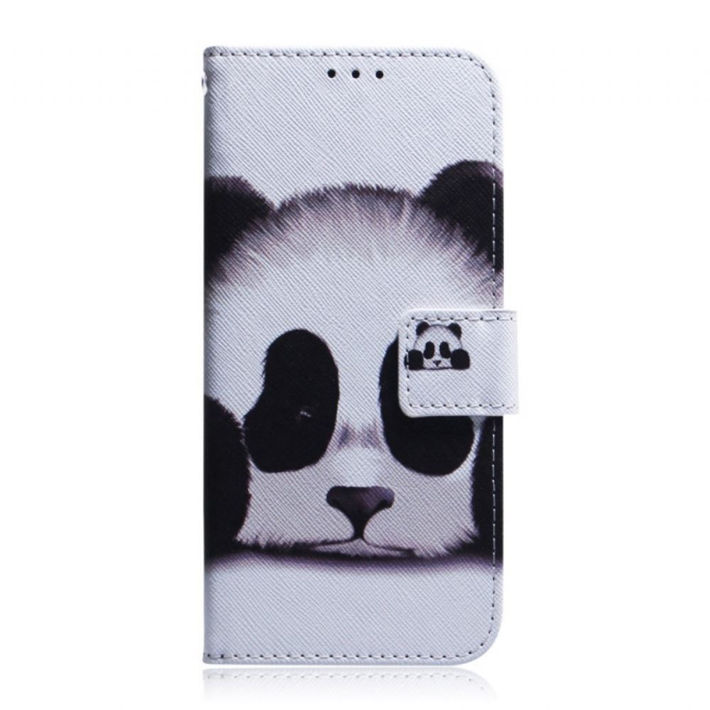 Flipové Pouzdro Na Samsung Galaxy A03s Panda Tvář