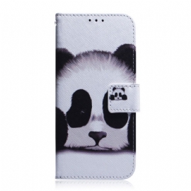 Flipové Pouzdro Na Samsung Galaxy A03s Panda Tvář