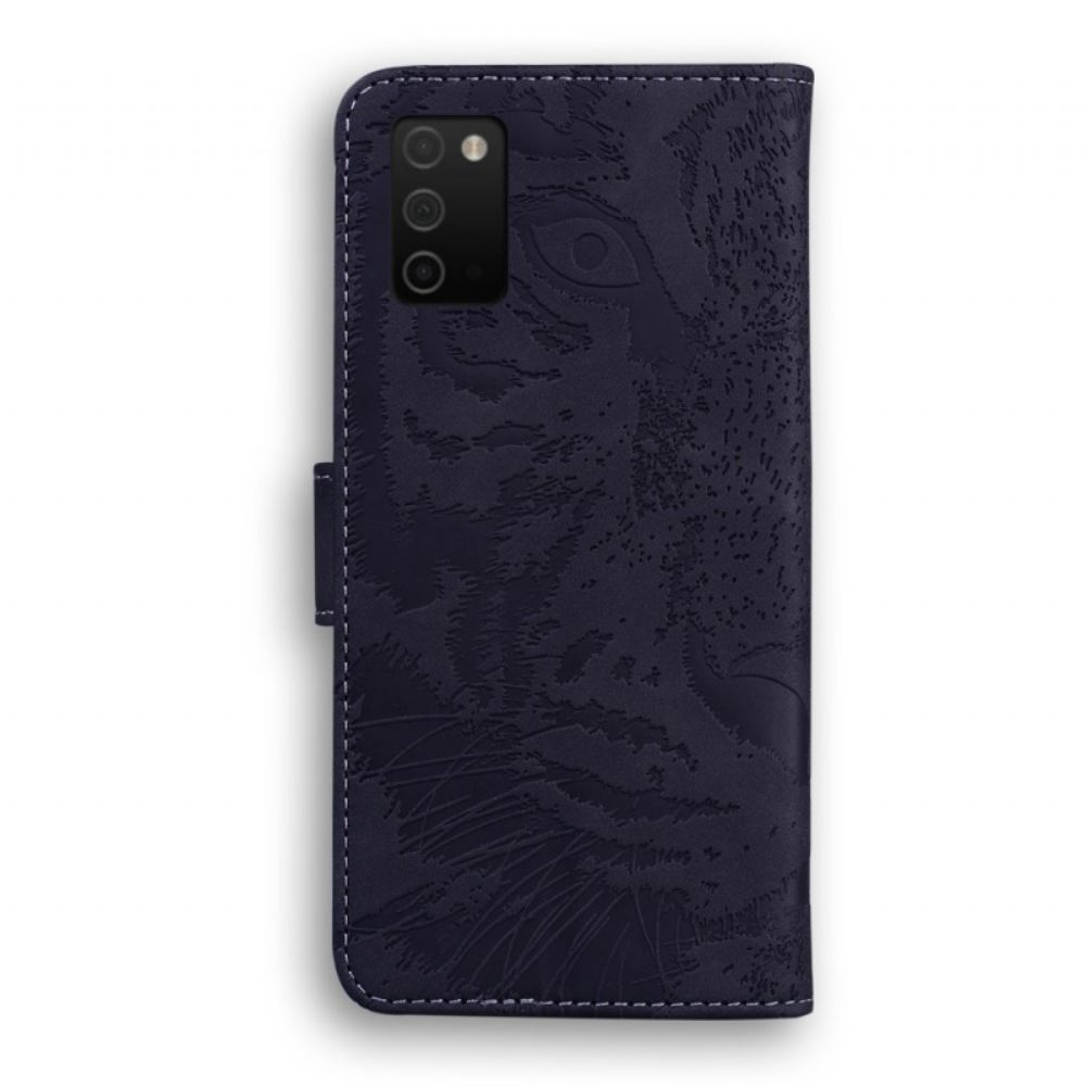 Flipové Pouzdro Na Samsung Galaxy A03s Tiger Face Print