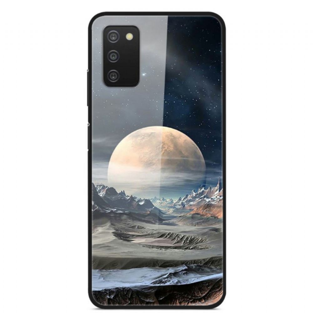 Kryt Na Samsung Galaxy A03s Tvrzené Sklo Space Moon