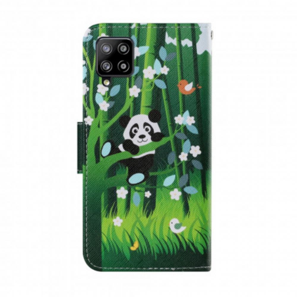 Flipové Pouzdro Na Samsung Galaxy A22 4G Panda Walk