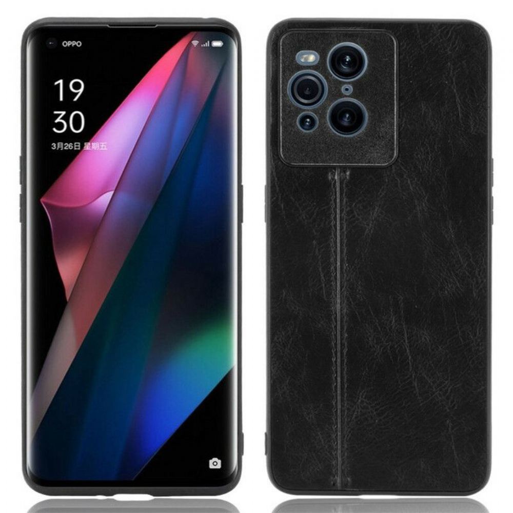 Kryt Na Oppo Find X3 Pro Couture Efekt Kůže